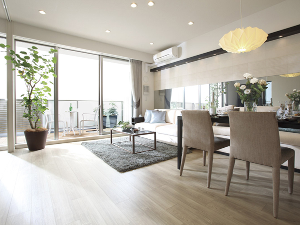 Living.  [LIVING DINING]  ※ Indoor posted below ・ Including all amenities the model room D type Select Plan (some optional specifications (paid). To select plans and options application deadline Yes)