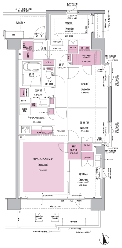 Floor: 4LDK + WIC + SIC + N, the occupied area: 84.55 sq m, Price: TBD
