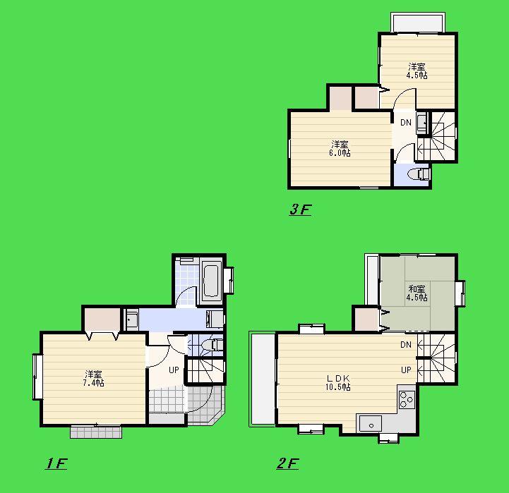 Floor plan. 35,800,000 yen, 3LDK + S (storeroom), Land area 79.9 sq m , Building area 63.9 sq m floor plan