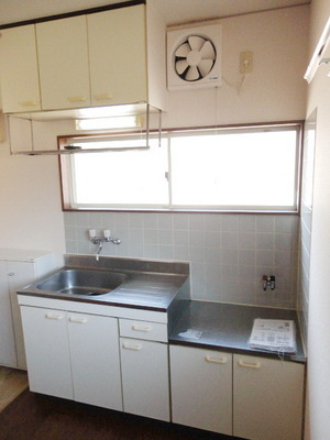 Kitchen. Kitchen two-burner gas stove installation Allowed