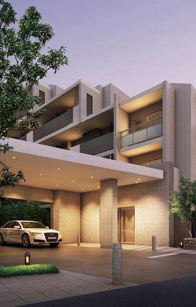 Car of the "Owner's entrance" comfortable in and out is nestled heavy big project unique (Rendering ※ )