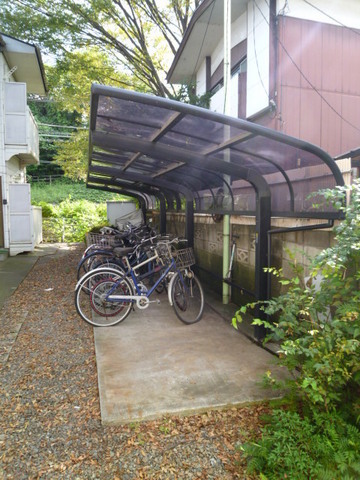 Entrance. Bicycle-parking space