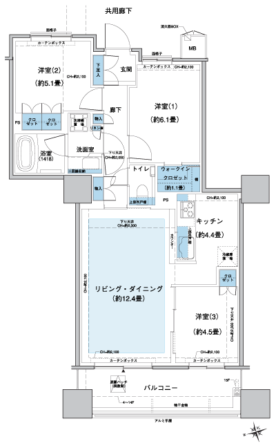 Floor: 3LDK + WIC, the occupied area: 71.97 sq m, Price: TBD