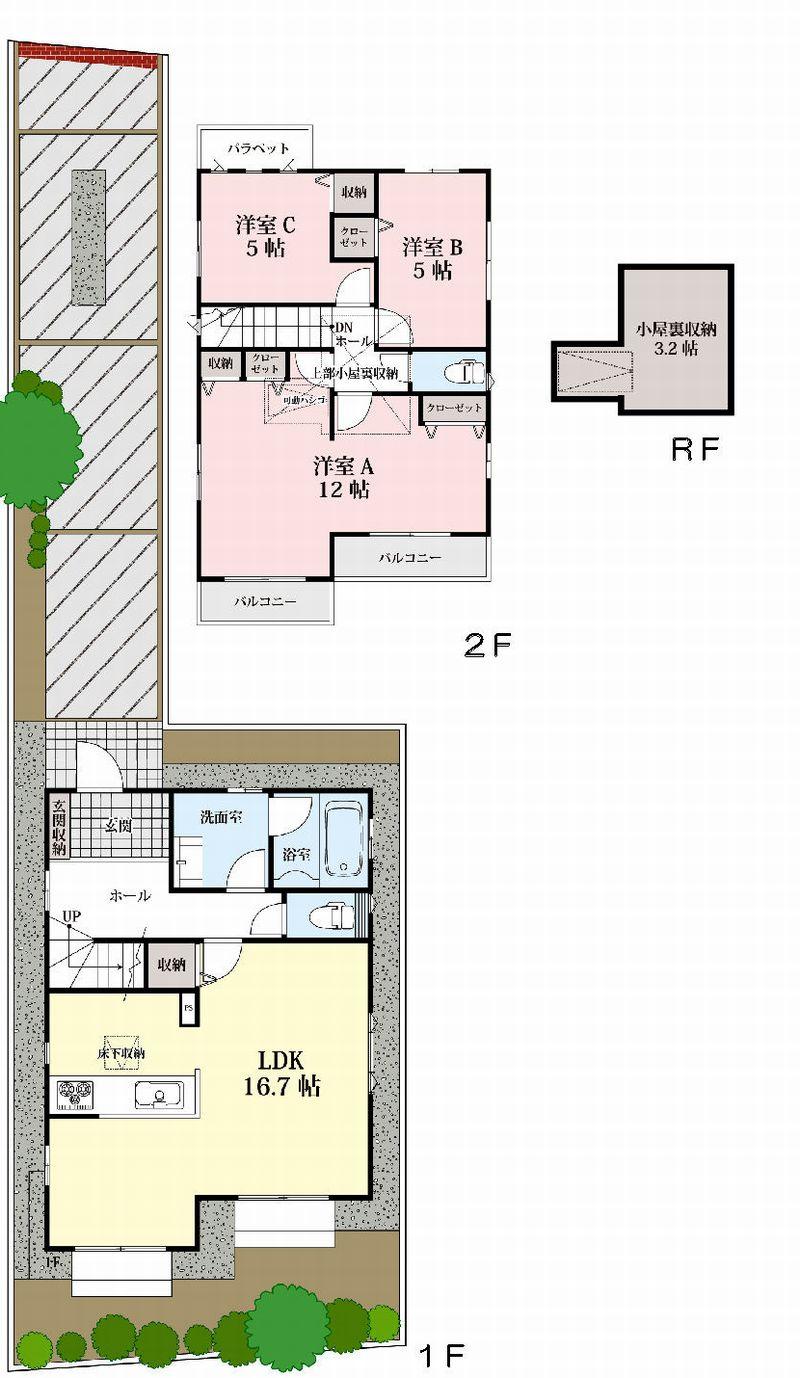 Floor plan. 52,800,000 yen, 4LDK, Land area 116.8 sq m , Building area 92.86 sq m