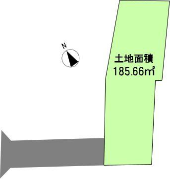Compartment figure. Land price 40 million yen, Land area 185.66 sq m compartment view
