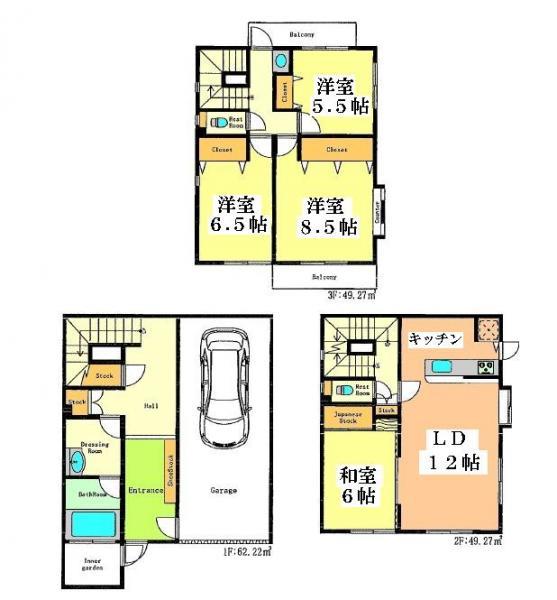 Floor plan. 51,800,000 yen, 4LDK, Land area 125.86 sq m , Building area 160.76 sq m floor plan