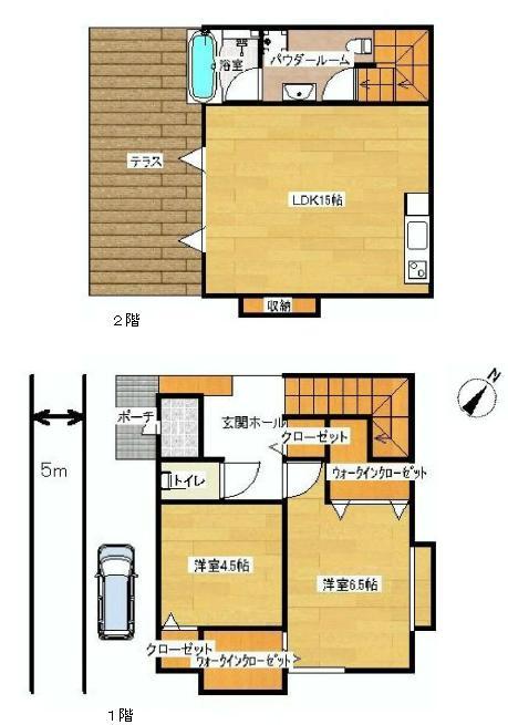 Floor plan. 36,800,000 yen, 2LDK, Land area 86.04 sq m , Building area 69.59 sq m