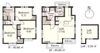 Floor plan. 49,800,000 yen, 3LDK, Land area 81.81 sq m , Building area 81.72 sq m