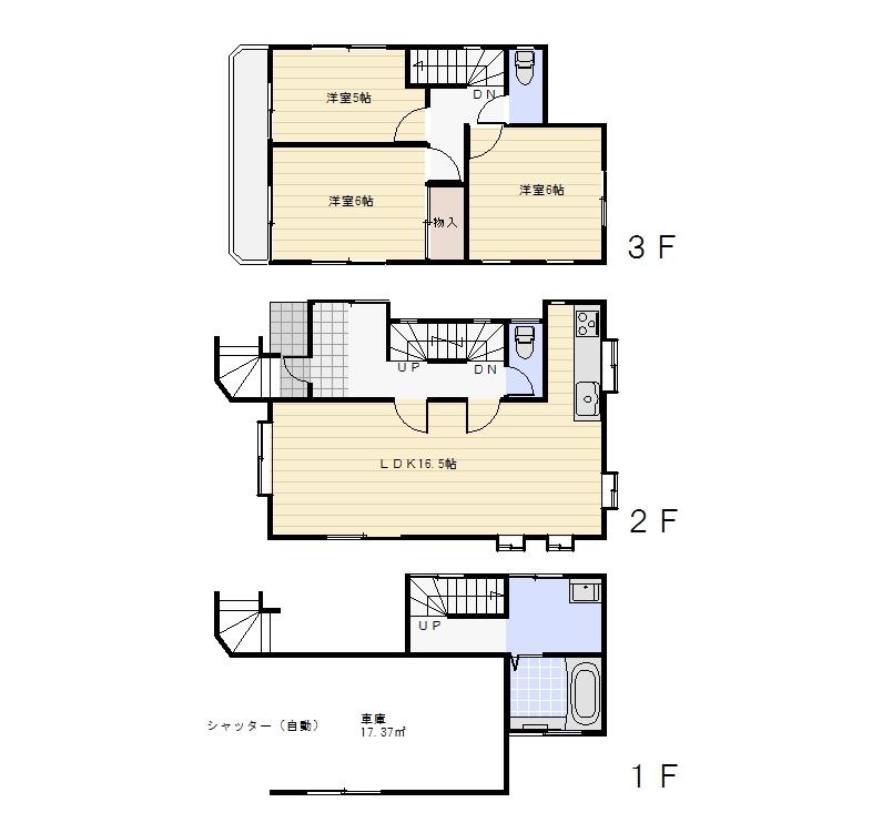 Floor plan. 32 million yen, 3LDK, Land area 64.29 sq m , Building area 102.39 sq m