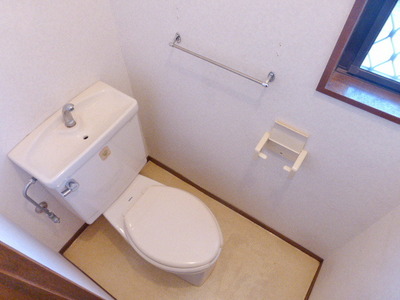 Toilet. Toilet is located on the first floor and the second floor. 