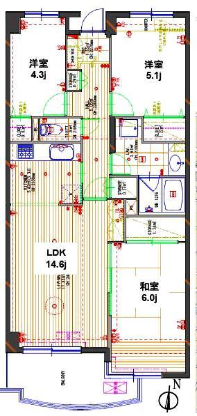 Floor plan. 3LDK, Price 31,900,000 yen, Occupied area 76.07 sq m , Balcony area 7.23 sq m