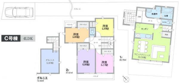 Floor plan. 39,800,000 yen, 4LDK, Land area 126.69 sq m , Building area 94.39 sq m floor plan