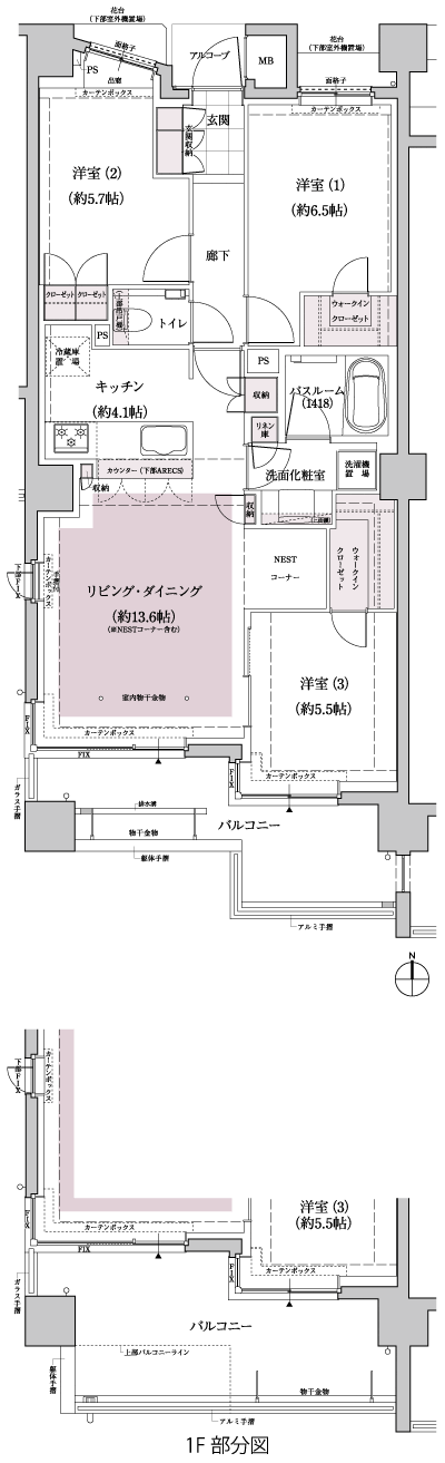 Floor: 3LDK + 2WIC, occupied area: 77.49 sq m, Price: TBD