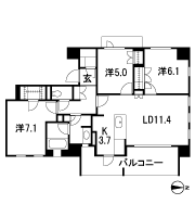 Floor: 3LDK + WIC + SIC, the occupied area: 76.48 sq m, Price: TBD
