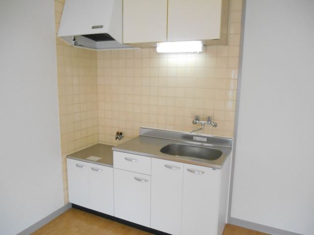 Kitchen. Two-burner gas stove can be installed spacious kitchen