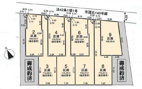 Compartment figure. Land price 34,350,000 yen, Land area 115 sq m compartment view