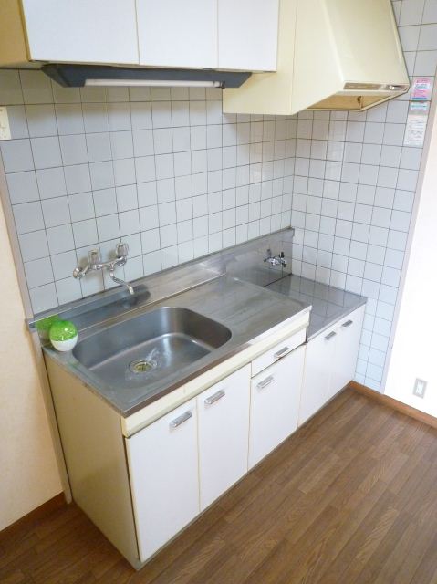 Kitchen. Two-burner gas stove can be installed