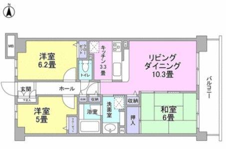 Floor plan. 3LDK, Price 29,900,000 yen, Footprint 68.4 sq m , Balcony area 9.6 sq m of Mato