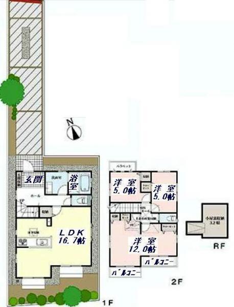 Floor plan. 52,800,000 yen, 3LDK, Land area 116.14 sq m , Building area 92.74 sq m