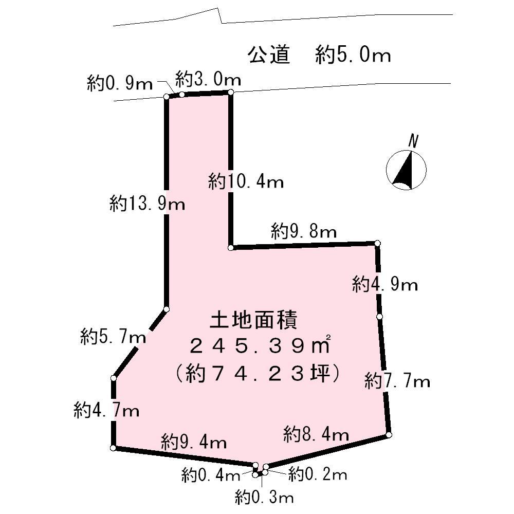 Compartment figure. Land price 49,800,000 yen, Land area 245.39 sq m