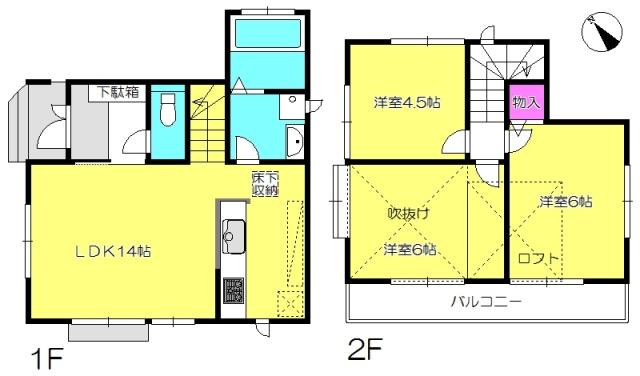 Floor plan. 37,800,000 yen, 3LDK, Land area 84.83 sq m , Building area 67.48 sq m