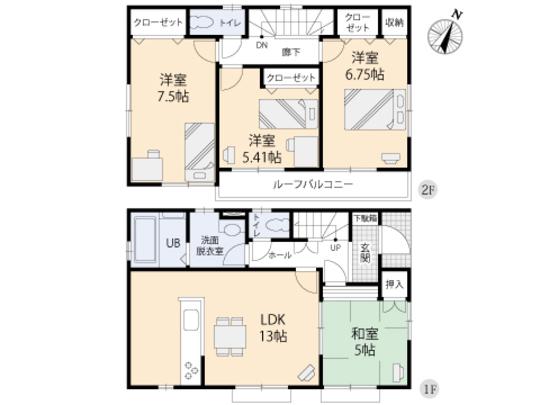 Floor plan. 45,800,000 yen, 4LDK, Land area 118.1 sq m , Building area 90.05 sq m floor plan