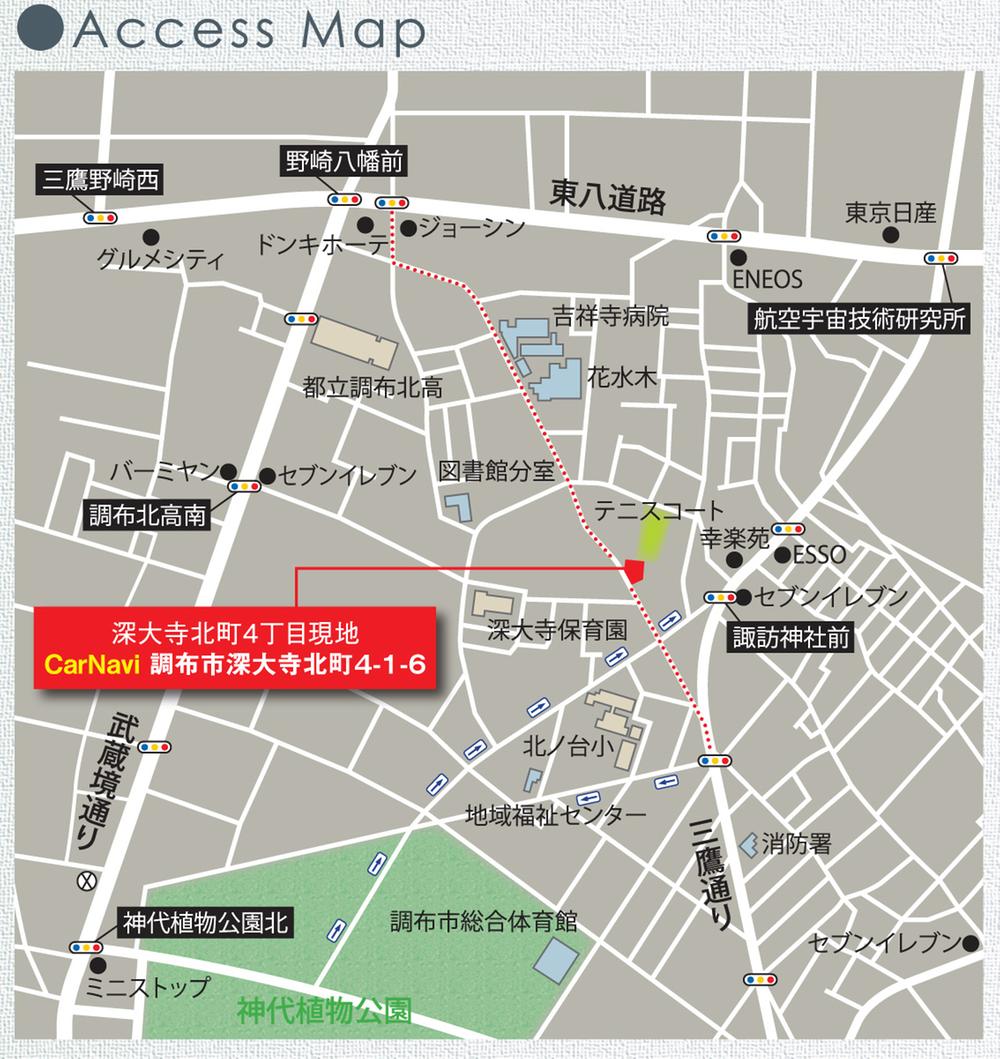 Local guide map.  [Jindaijikita-cho 4-chome] Information MAP