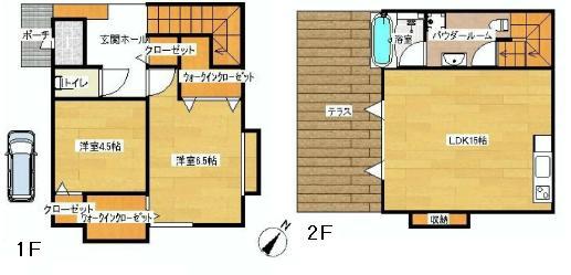 Floor plan. 36,800,000 yen, 2LDK, Land area 86.04 sq m , Building area 69.56 sq m