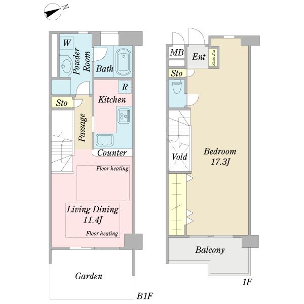 Floor plan. 1LDK, Price 31,800,000 yen, Occupied area 81.26 sq m , Balcony area 6.12 sq m