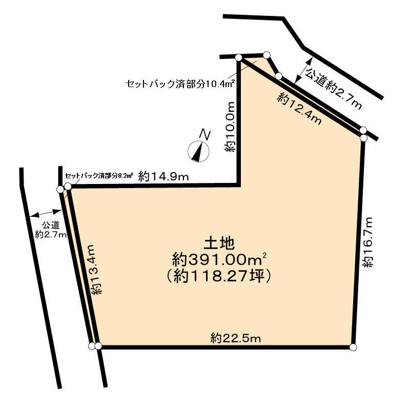 Compartment figure. Land price 120 million yen, Land area 391 sq m