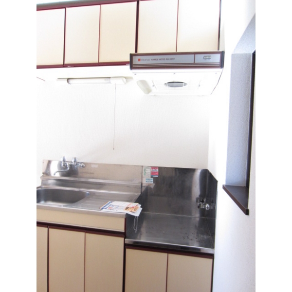 Kitchen. Two-burner gas stove installation Allowed