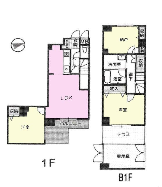 Floor plan. 3LDK, Price 36,900,000 yen, Occupied area 89.97 sq m , Balcony area 6.94 sq m