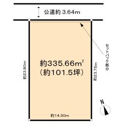 Compartment figure. Land price 98 million yen, Land area 335.66 sq m