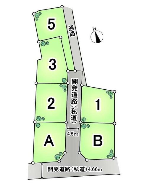 The entire compartment Figure. Chofu Jindaijimoto-cho 2-chome compartment view No. 5 areas