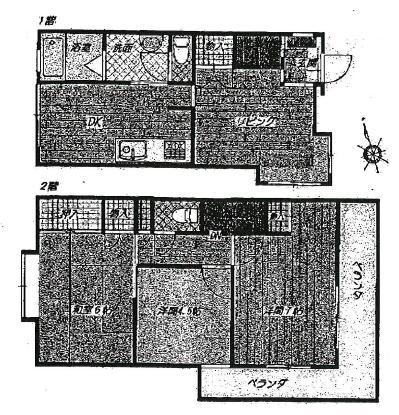 Floor plan. 3LDK, Price 19,800,000 yen, Occupied area 77.14 sq m