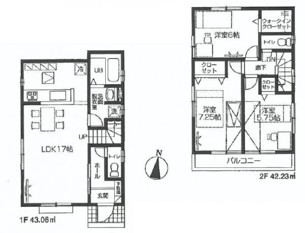 Floor plan. 41,800,000 yen, 3LDK, Land area 109.47 sq m , Building area 85.29 sq m surrounding environment, Living facilities are good.