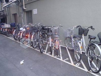 Parking lot. Bicycle-parking space