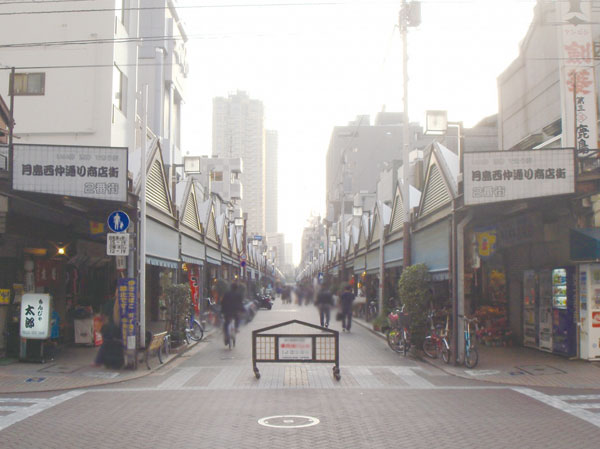 Surrounding environment. Monja Street <Tsukishima Nishi Naka-dori shopping street> (about 490m ・ 7-minute walk)