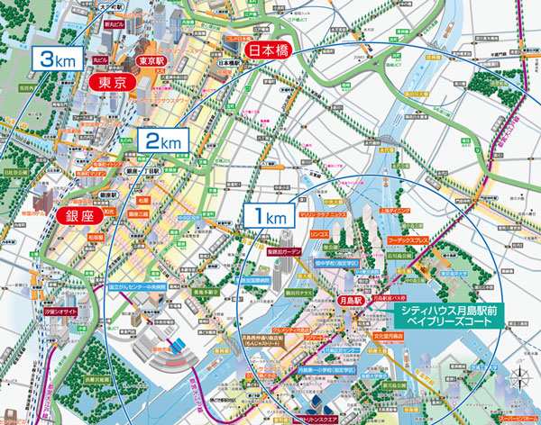 Other. "Tokyo" station straight about 2.5km area. Nihonbashi ・ Ginza also living area.  ※ The "Tokyo Station straight about 2.5km" is Gaihaka linear distance on the map from the local to "Tokyo" Station Yaesu.  ※ Listings maps are published in excerpt facility.