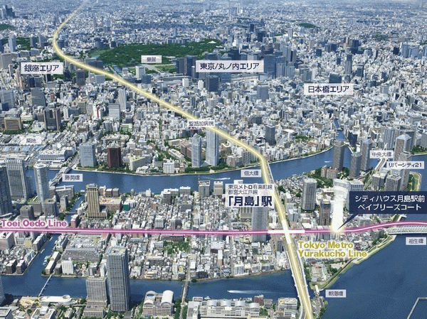 Building structure.  ※ Aerial photo of the web is, To those taking a northwest direction from Koto Ward Toyosu 2-chome, near the sky (August 2012), CG synthesis such as the local portion of the light ・ Is that where the processing. Also, Surrounding environment might change in the future.