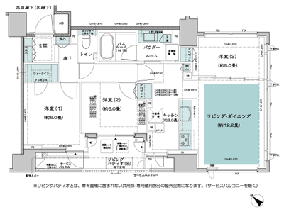 Floor: 3LD ・ K + WIC (walk-in closet), the area occupied: 71.8 sq m, price: 62 million yen, currently on sale