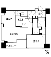 Floor: 2LD ・ K + WIC (walk-in closet), the occupied area: 56.91 sq m, Price: 49,100,000 yen, now on sale