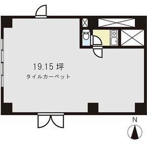 Floor plan. 1K, Price 29,800,000 yen, Footprint 64.5 sq m