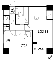 Floor: 2LDK, occupied area: 56.84 sq m, Price: TBD