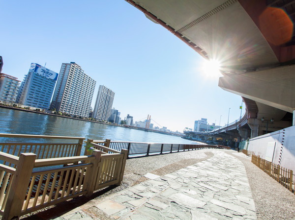Surrounding environment. Sumida River Terrace (about 730m ・ A 10-minute walk)