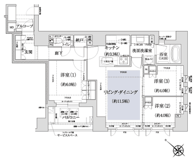 Floor: 3LDK, occupied area: 70.02 sq m, Price: 60,870,000 yen, now on sale