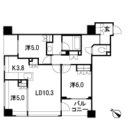 Floor: 3LDK, occupied area: 71.46 sq m, Price: 63,100,000 yen, now on sale