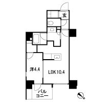 Floor: 1LDK + WIC + SIC, the occupied area: 38.34 sq m, price: 33 million yen, currently on sale