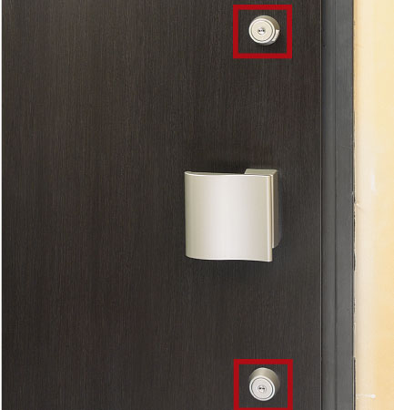 Security.  [Double Rock] Order to enhance crime prevention, Entrance door has a double lock specification that can be locked in the up and down two places. Because it takes also time trying to unlock illegally, It has been with the attempted rate of crime increases.