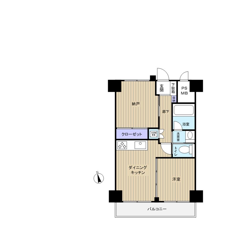 Floor plan. 1DK + S (storeroom), Price 20.8 million yen, Footprint 40.8 sq m , Balcony area 4.71 sq m